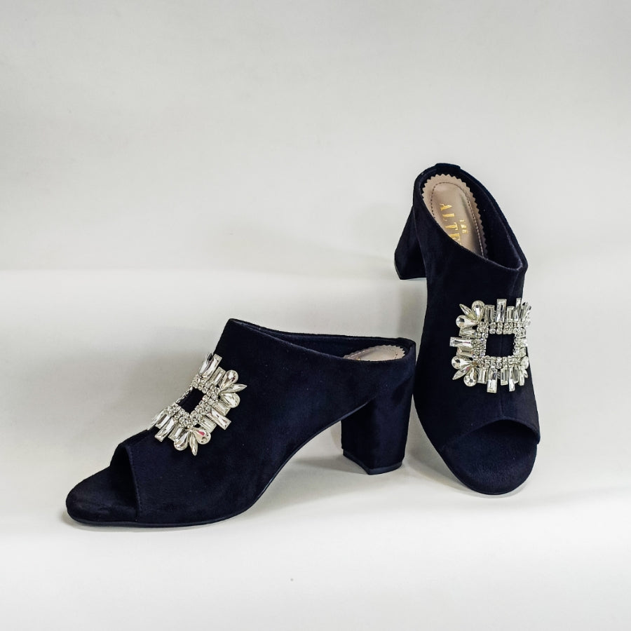 Amber Embellished Mules