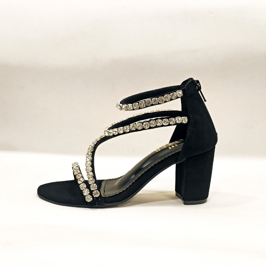 Serena Embellished Block Heels