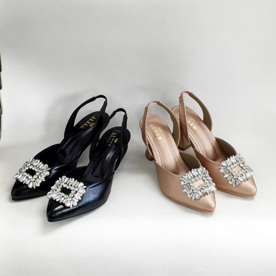 Alora Embellished Kitten Heels