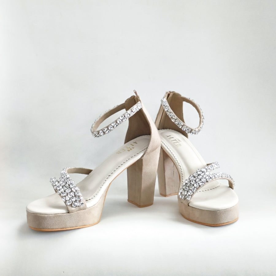 Aria Embellished Block Heels