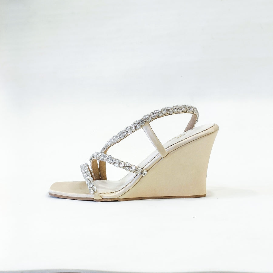 Kiara Embellished T Shaped Wedges