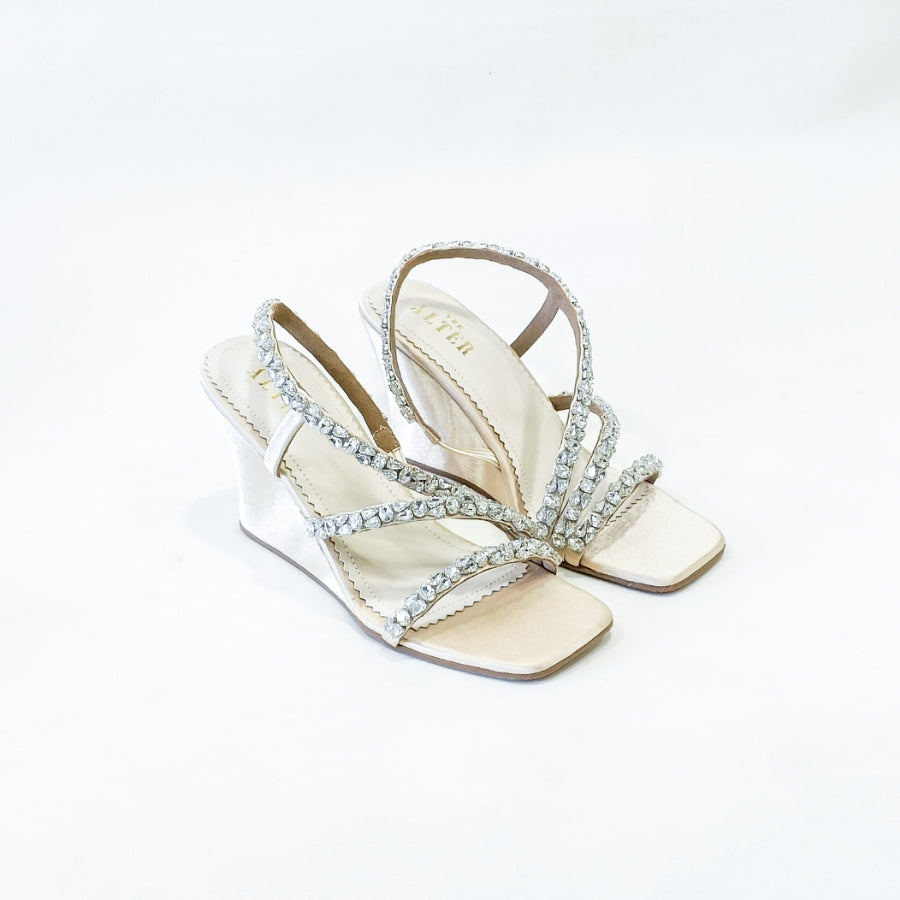 Kiara Embellished T Shaped Wedges