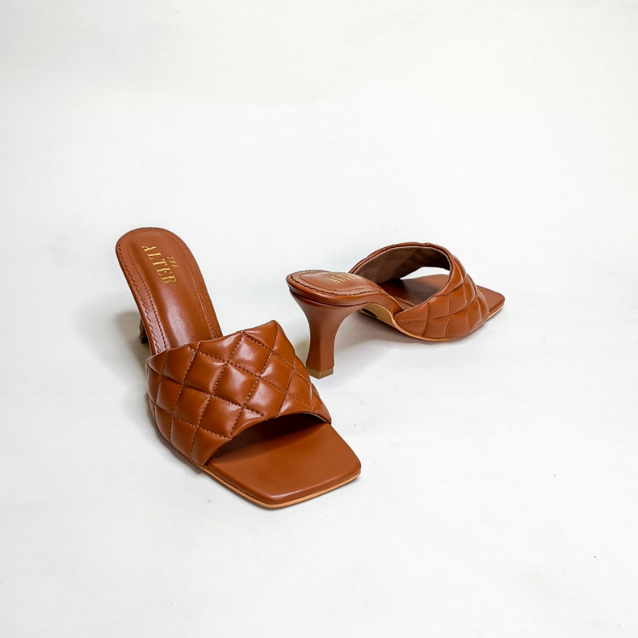 Molly Tan Quilted Stilettos