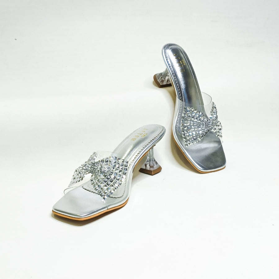 Blair Clear Pyramid Heels