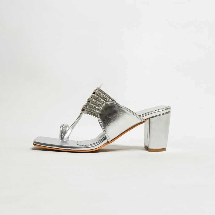 Monochrome T shaped Kohla Block Heels