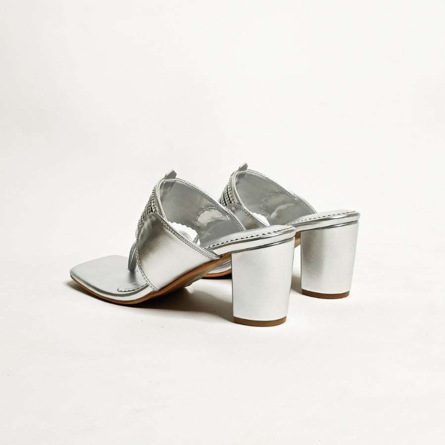 Monochrome T shaped Kohla Block Heels