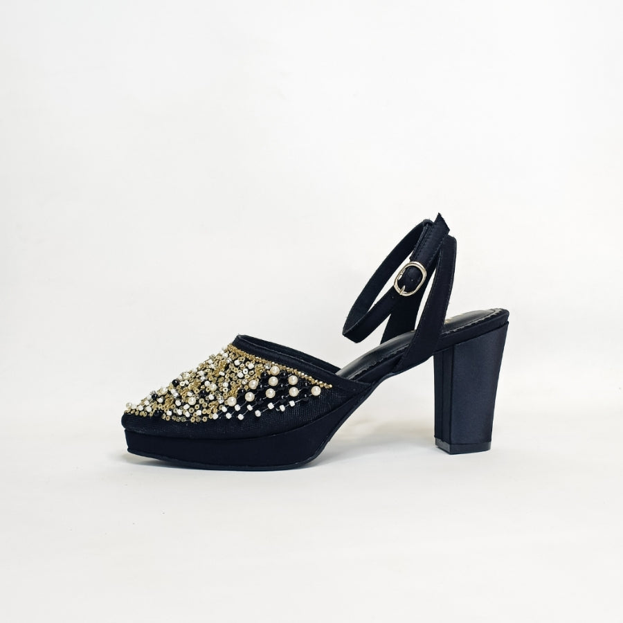 Amara Embellished Block Heels