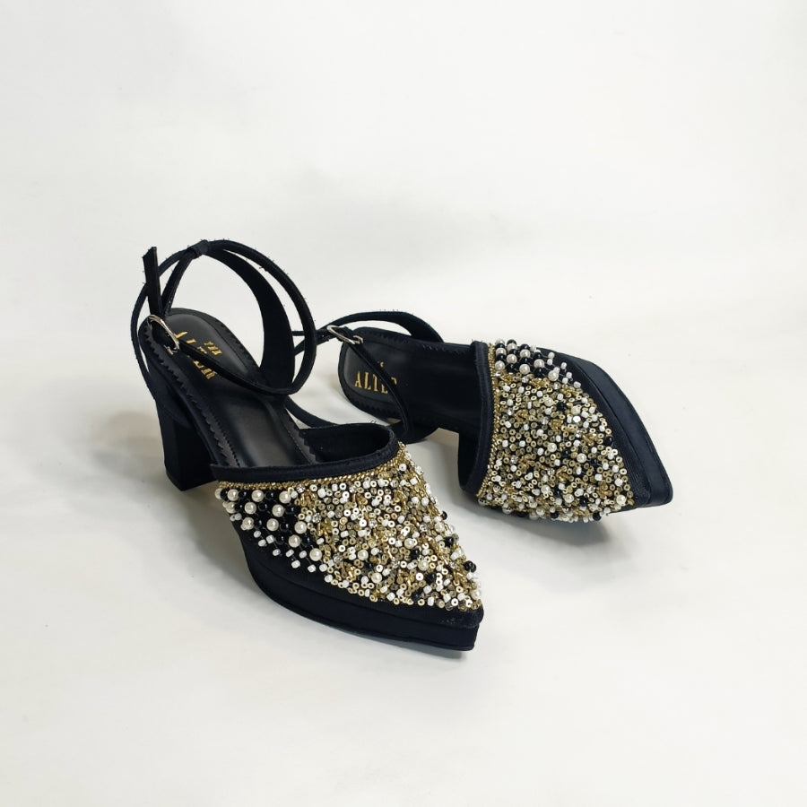 Amara Embellished Block Heels