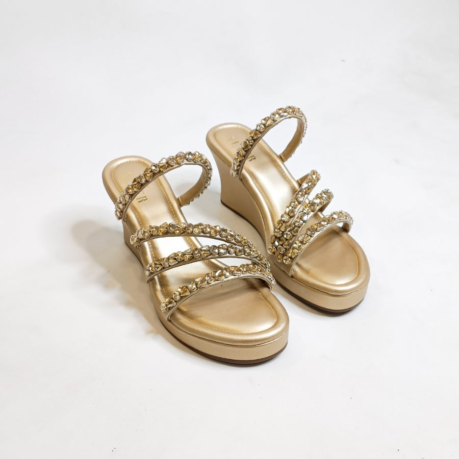 Norah Gold Embellished Wedges