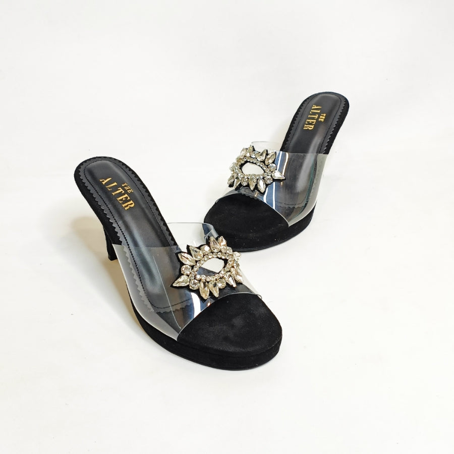 Marina Embellished Transparent Stilettos