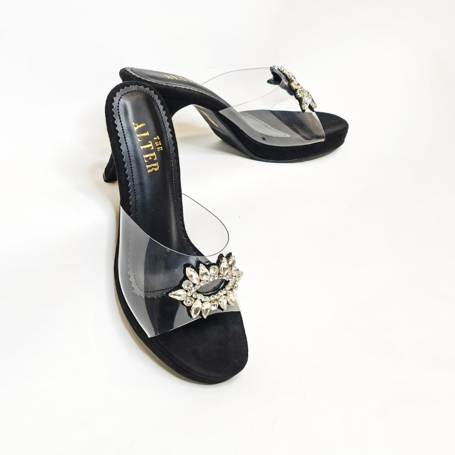 Marina Embellished Transparent Stilettos