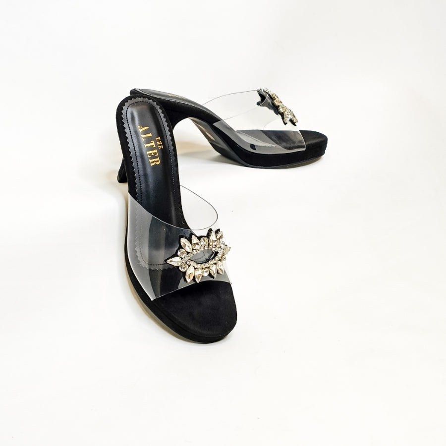 Marina Embellished Transparent Stilettos