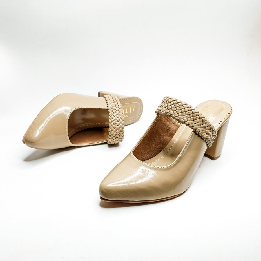 Woven Block Heels