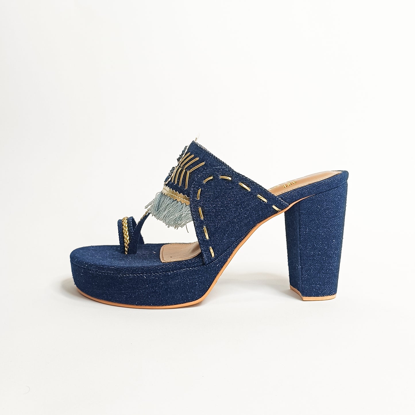 Denim Kohla Block Heels