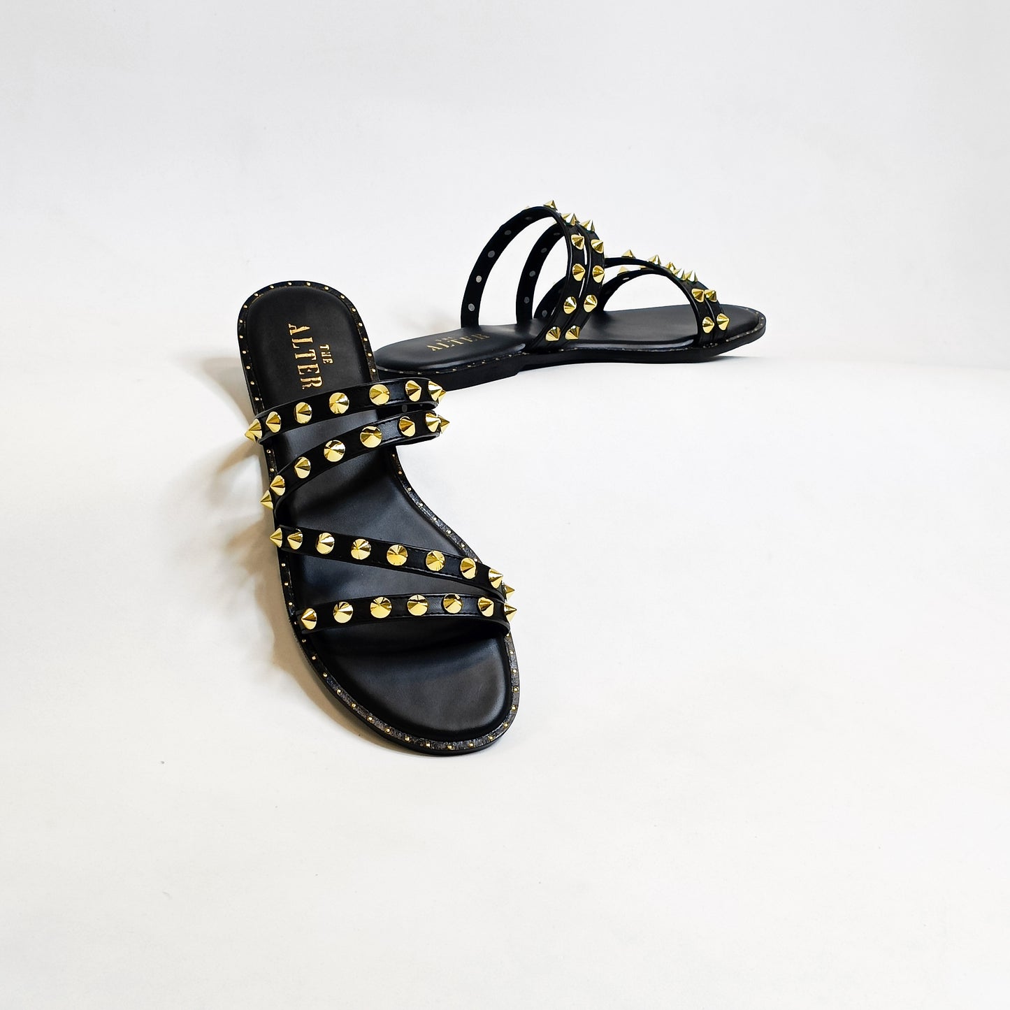 Studded Strappy Flats