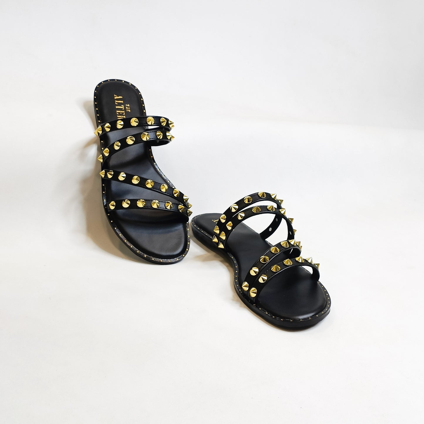 Studded Strappy Flats