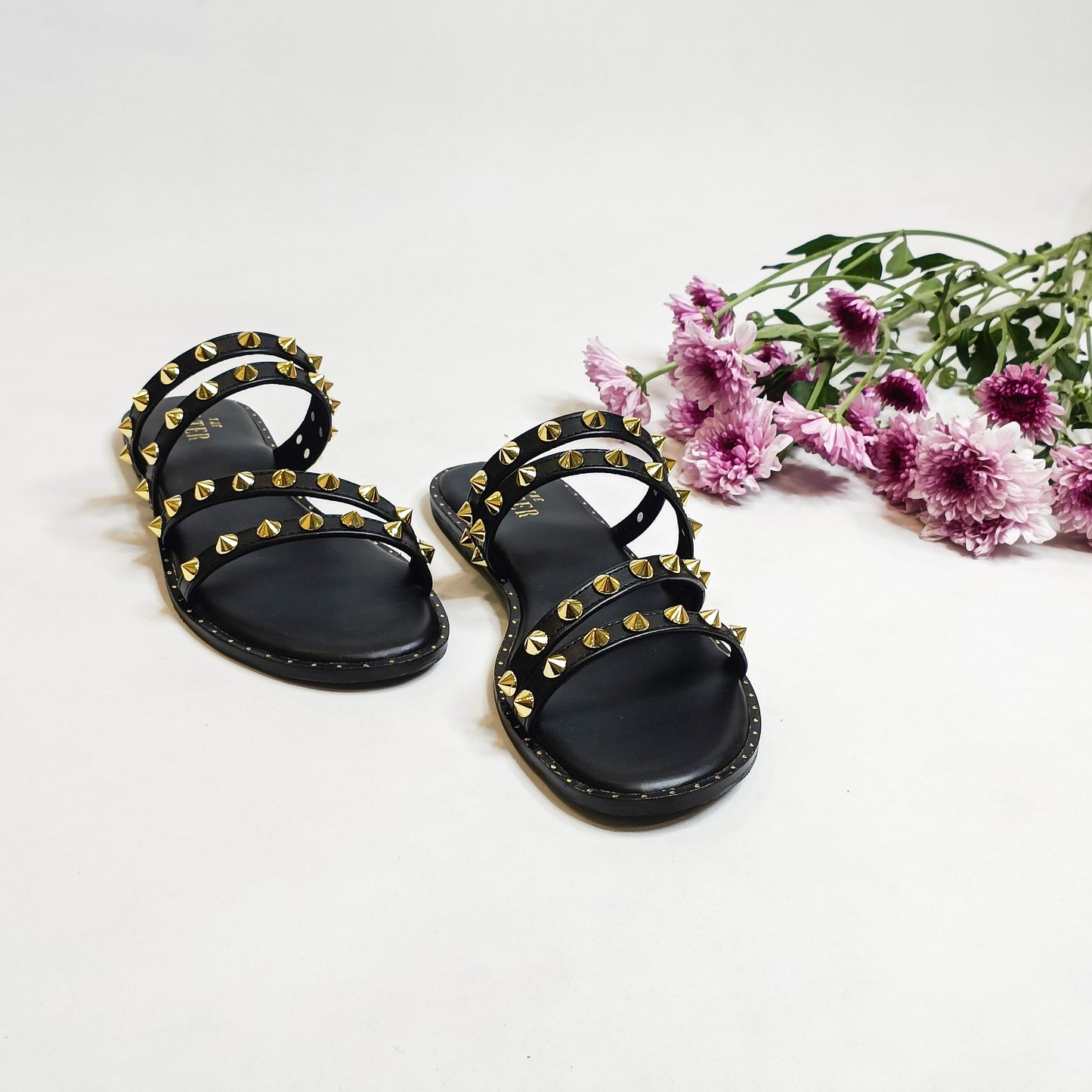 Studded Strappy Flats