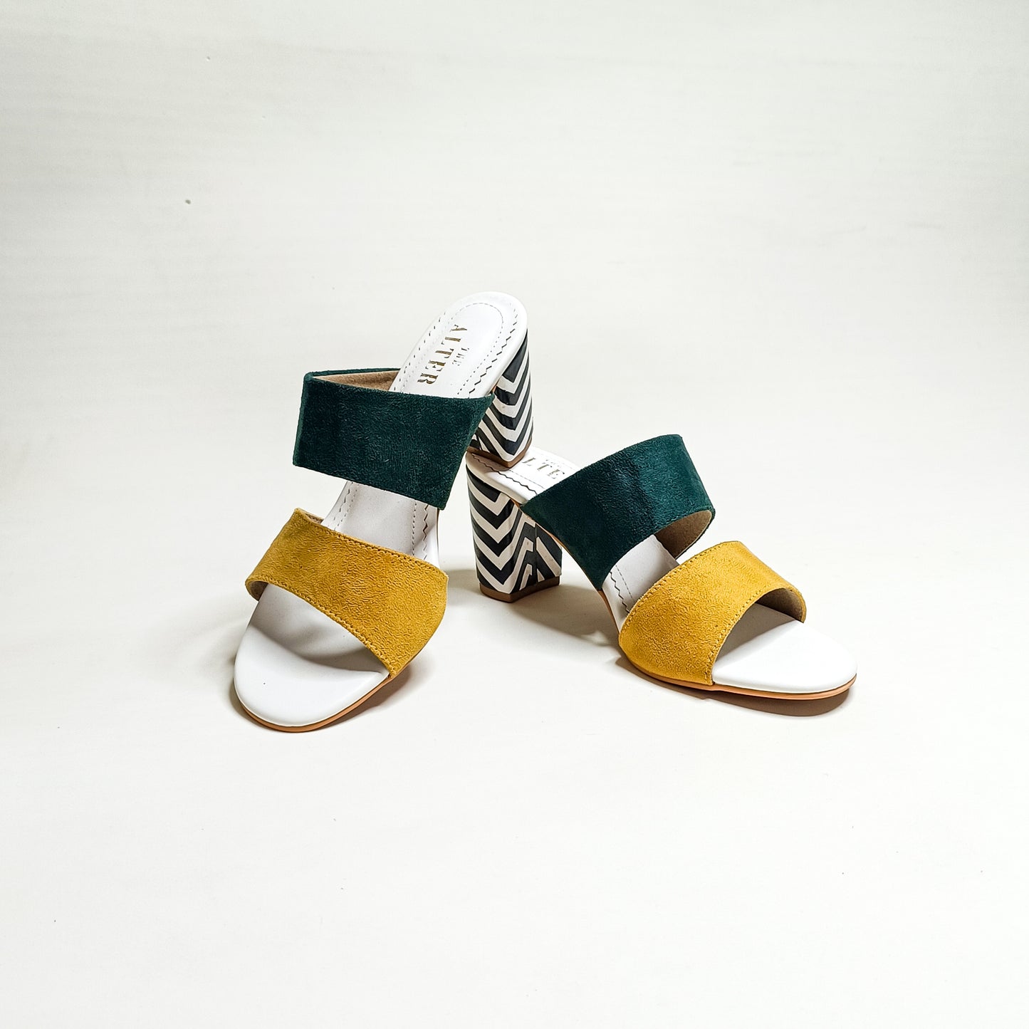 Freeda Two Strap Block Heels