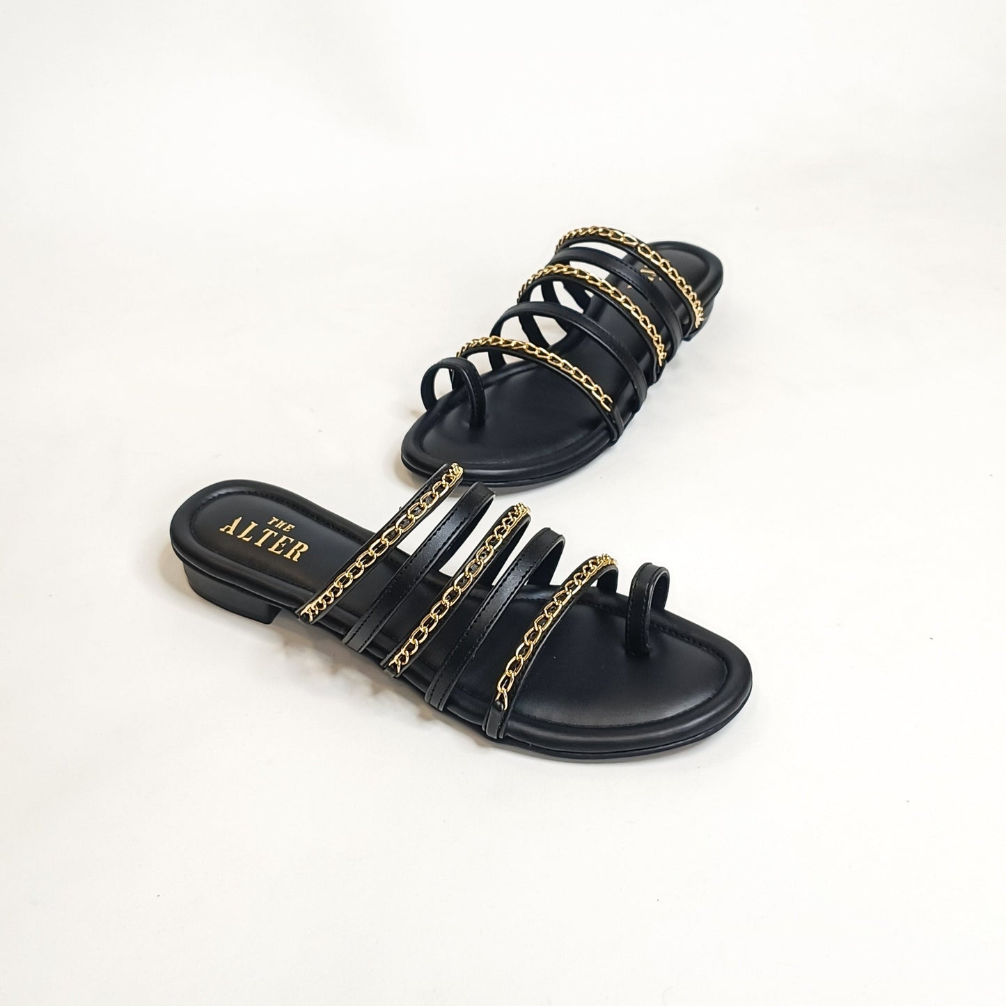 Chained Strappy Flats