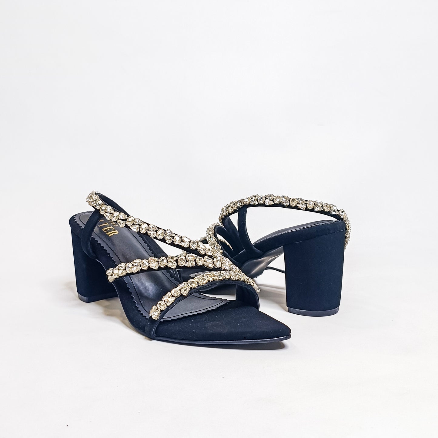 Kiara Embellished Block Heels