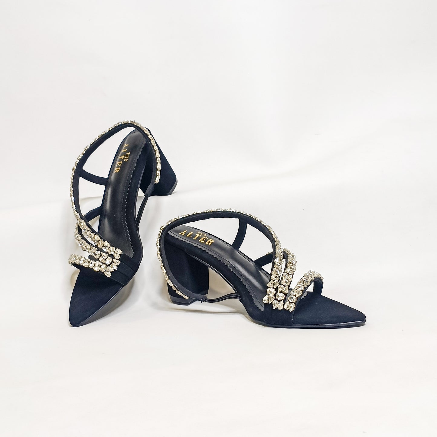 Kiara Embellished Block Heels