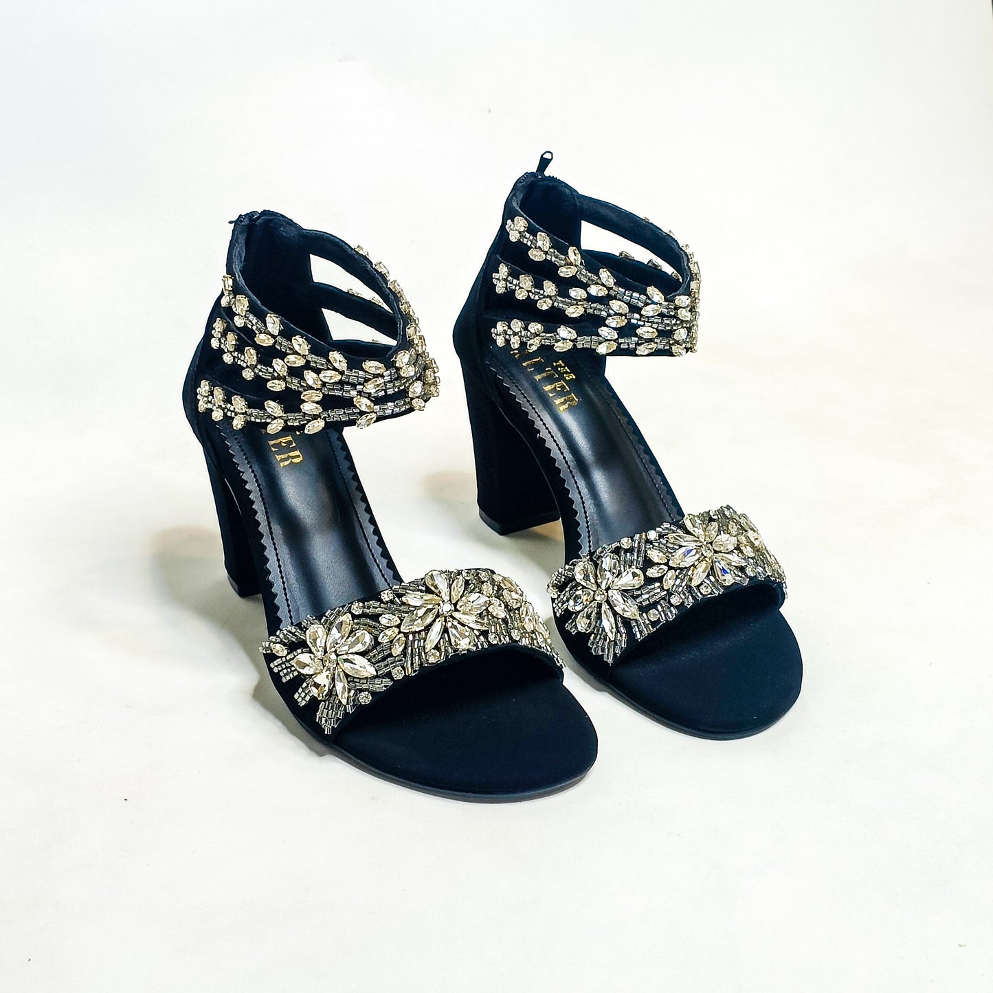 Bella Embellished Block Heels