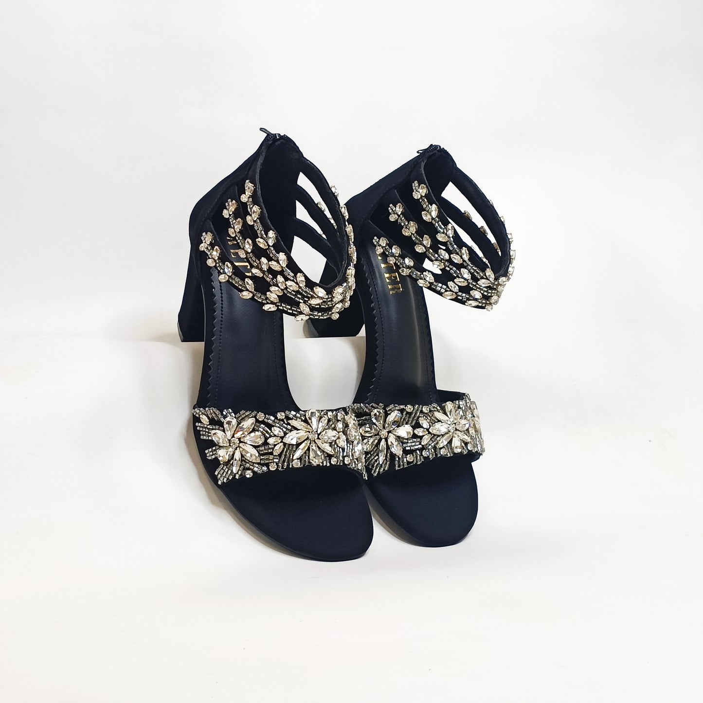 Bella Embellished Block Heels