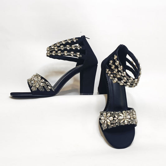 Bella Embellished Block Heels