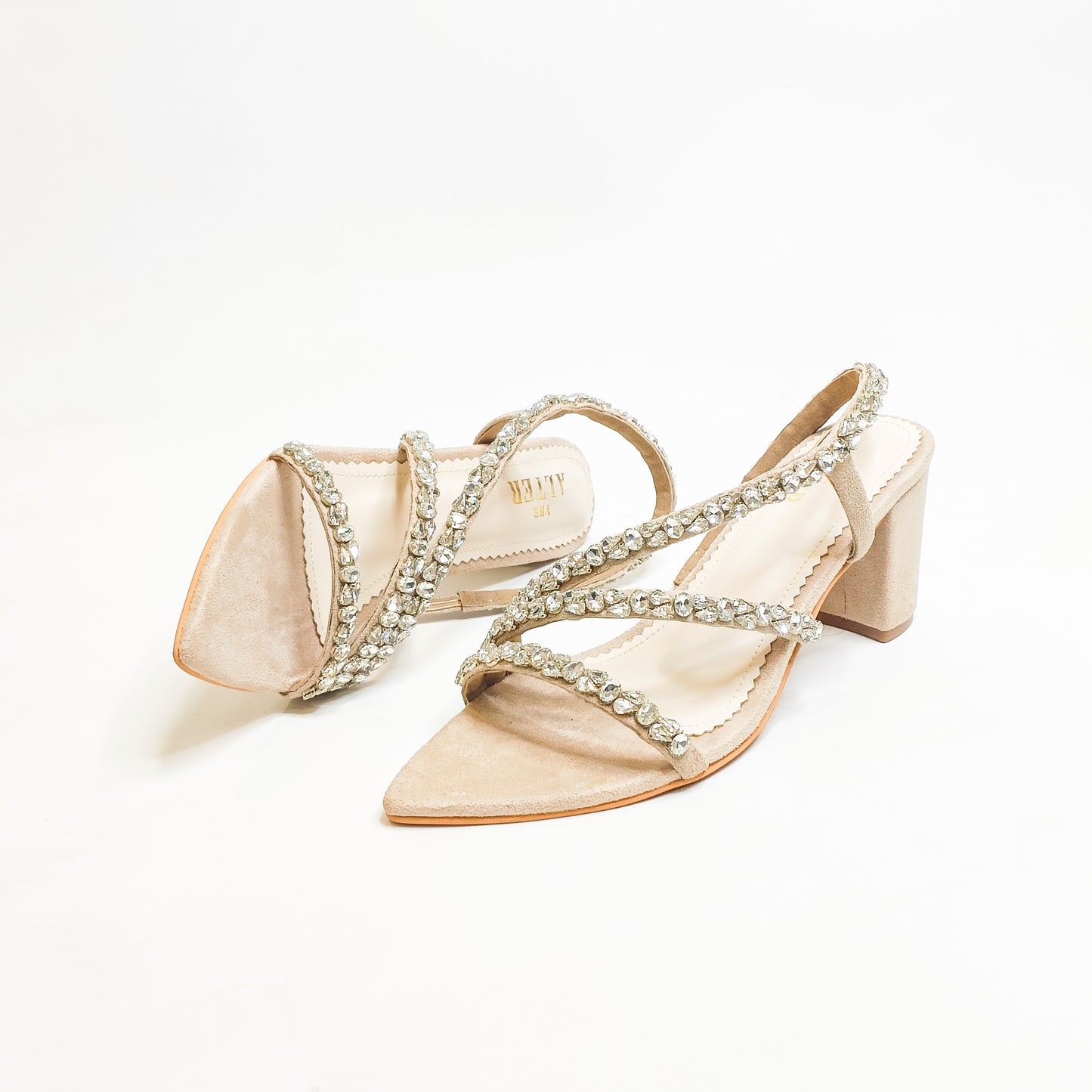 Kiara Embellished Block Heels