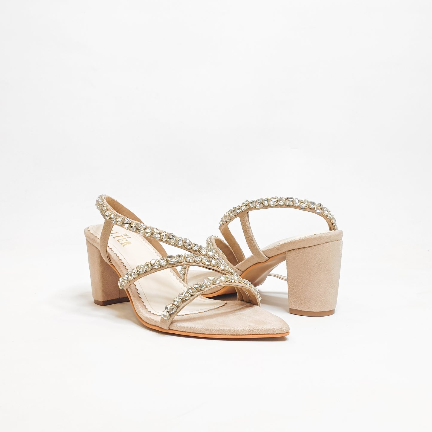 Kiara Embellished Block Heels