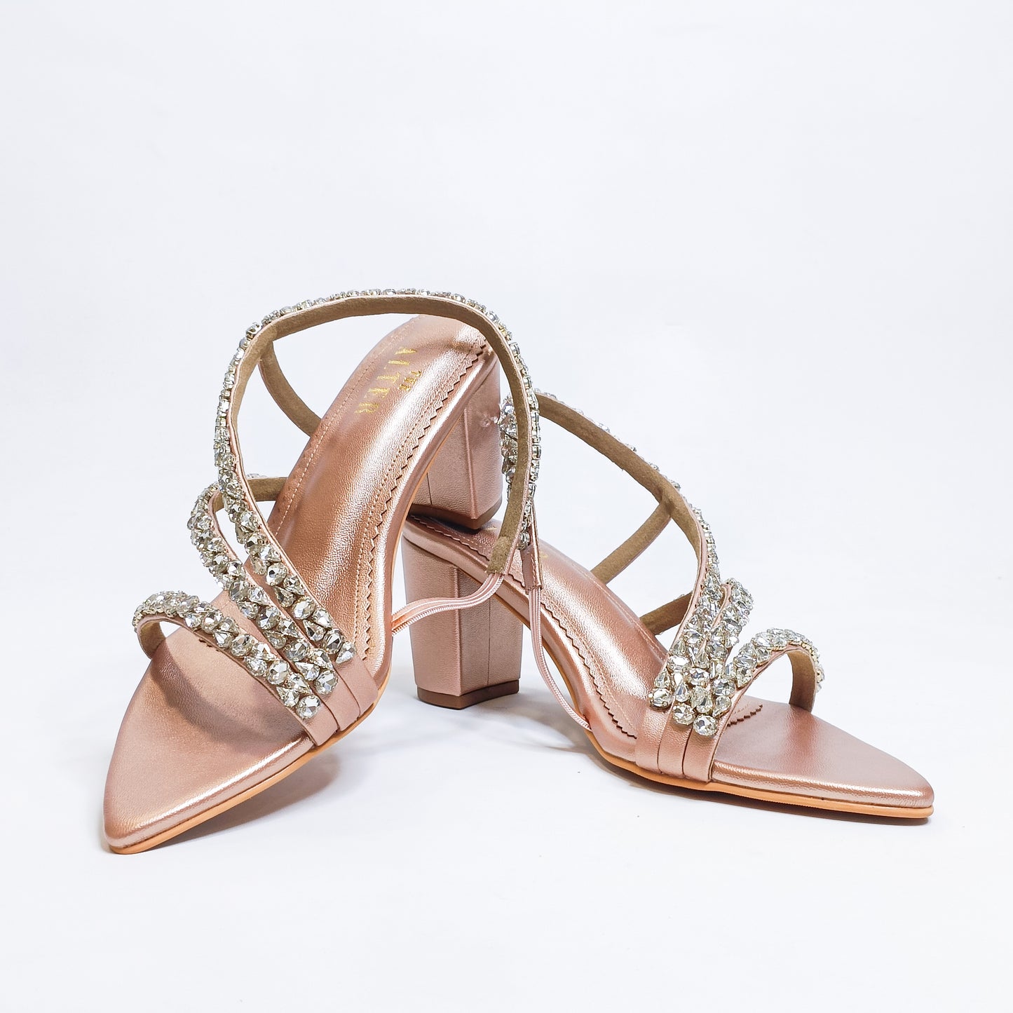 Kiara Embellished Block Heels