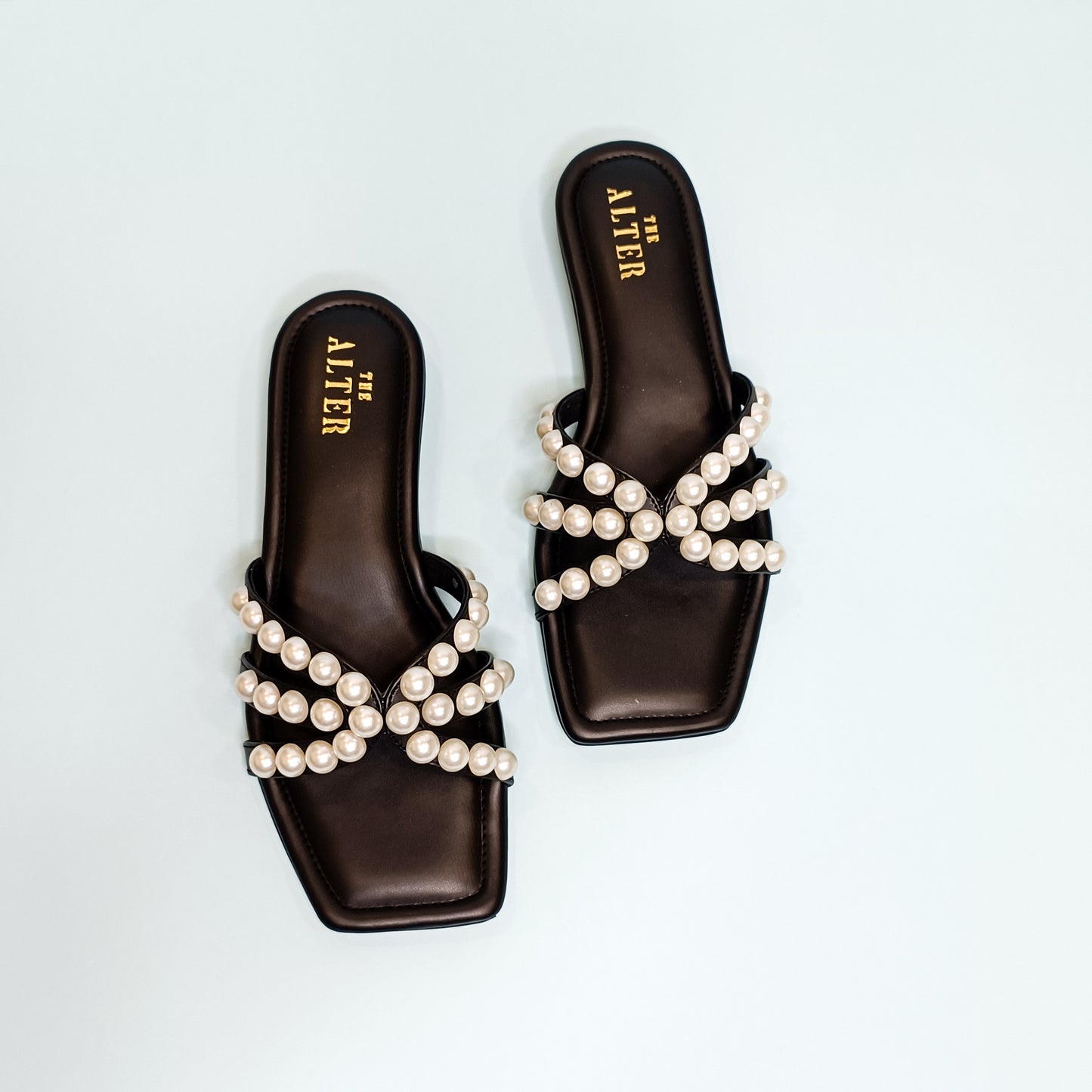 T shaped Pearl Flats