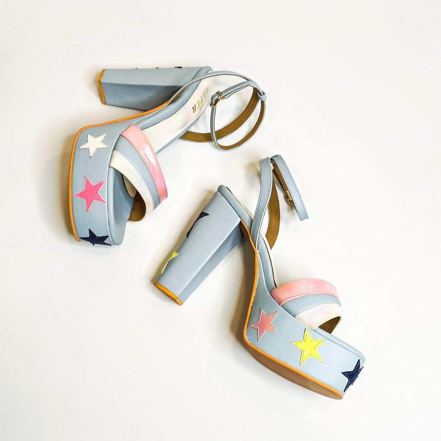 Starry Color Block Heels