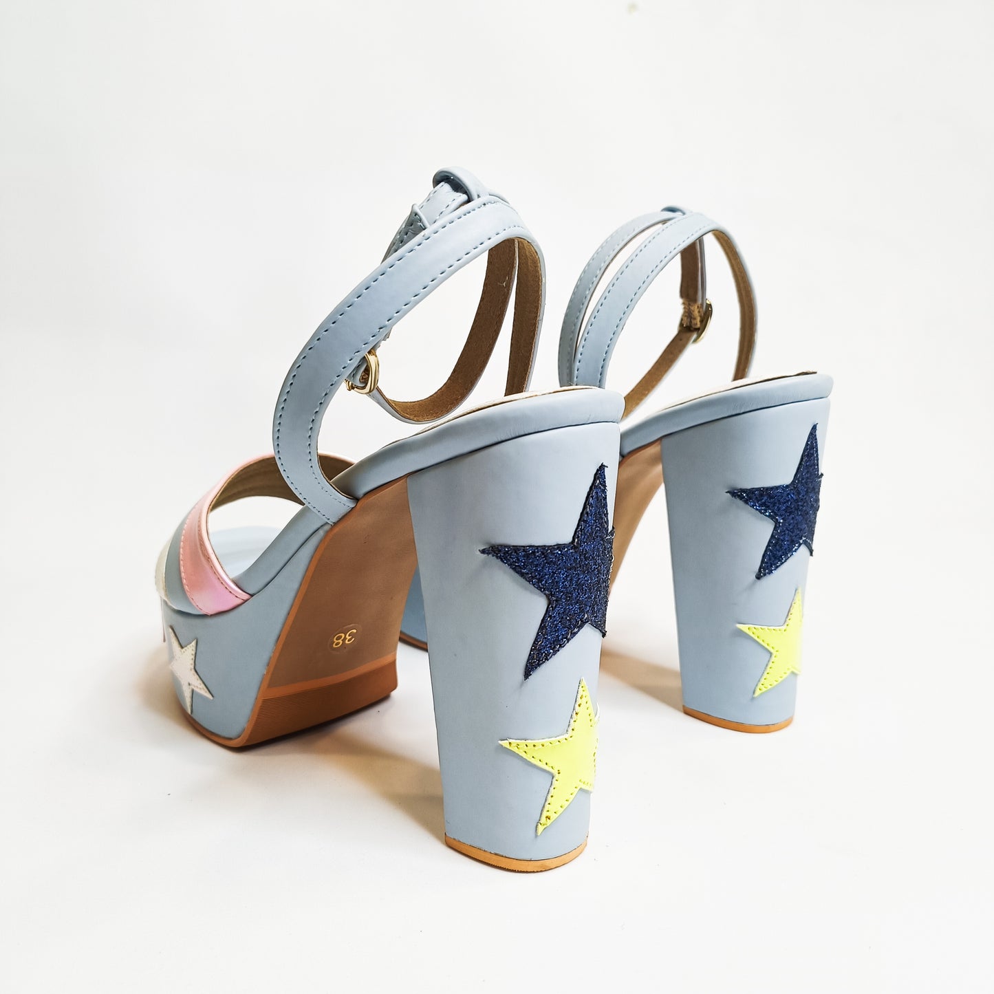 Starry Color Block Heels