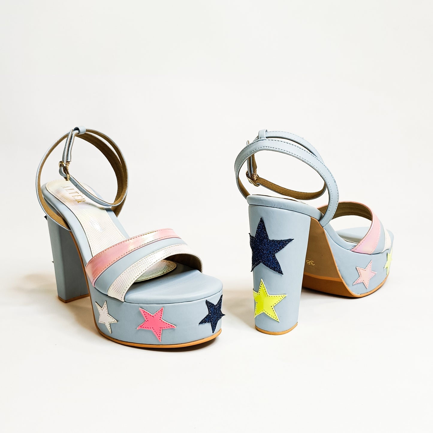 Starry Color Block Heels