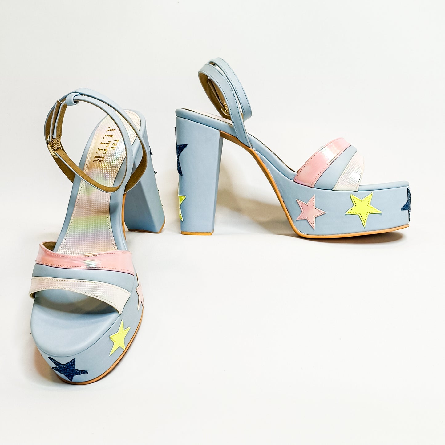 Starry Color Block Heels