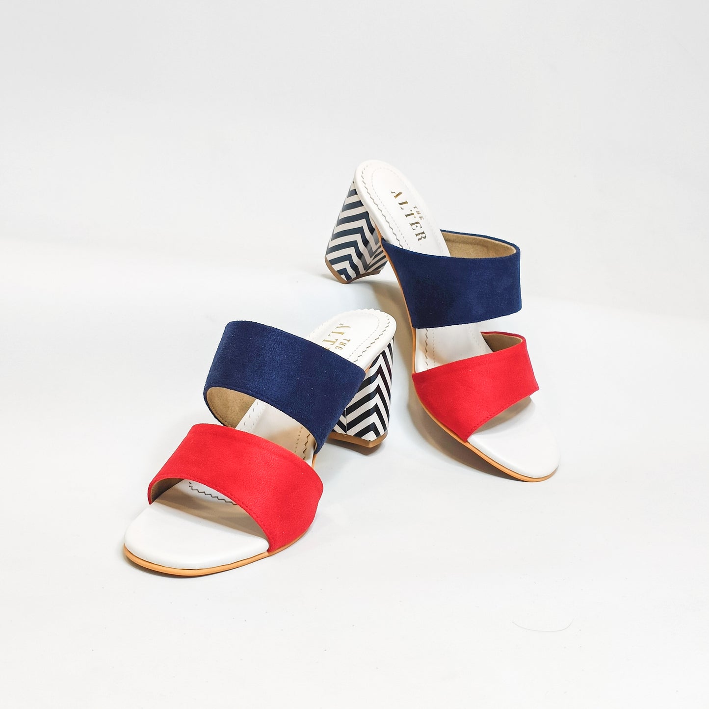 Freeda Two Strap Block Heels