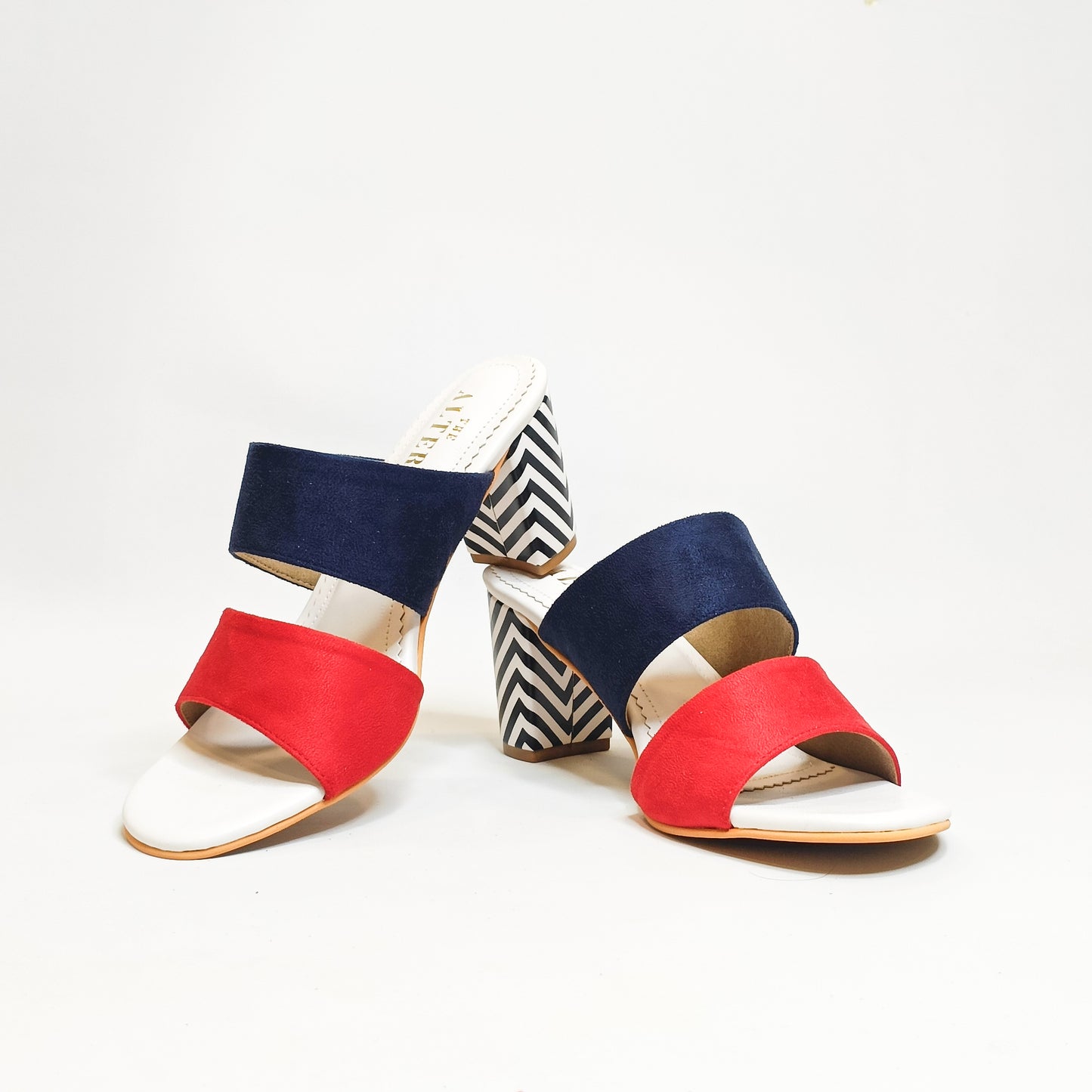 Freeda Two Strap Block Heels