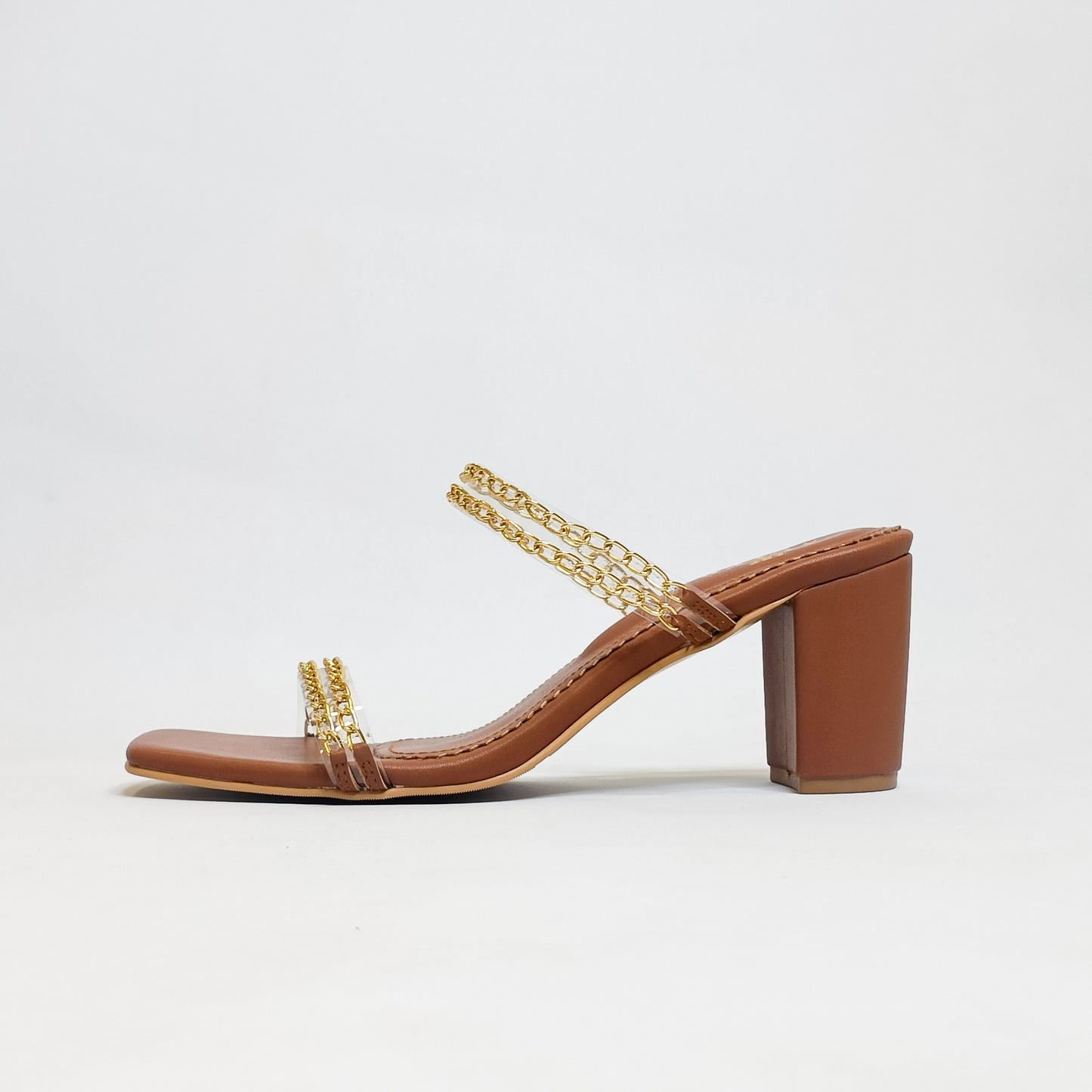 Gianna Chain Block Heels