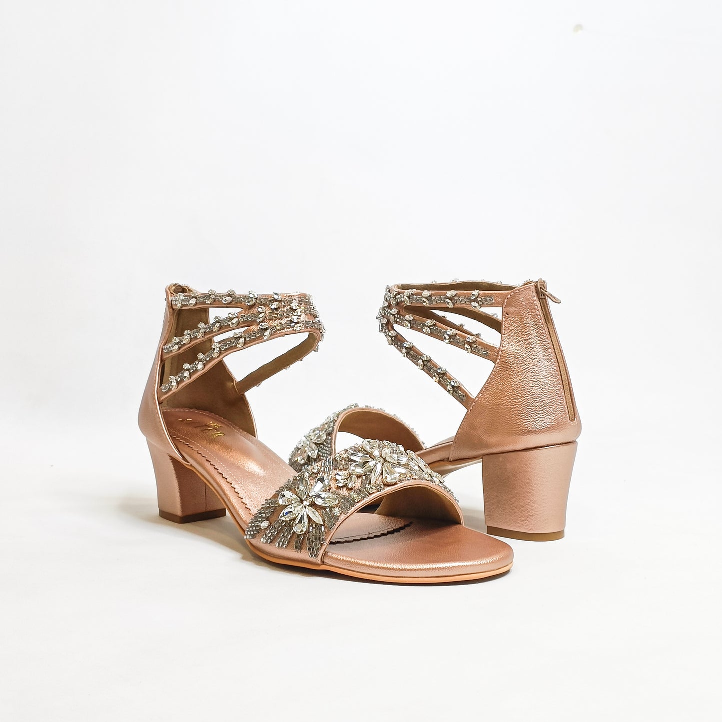 Bella Embellished Block Heels