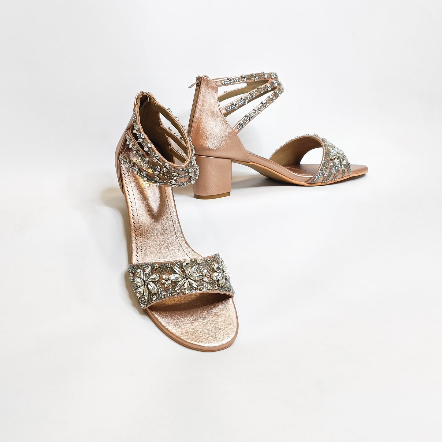 Bella Embellished Block Heels