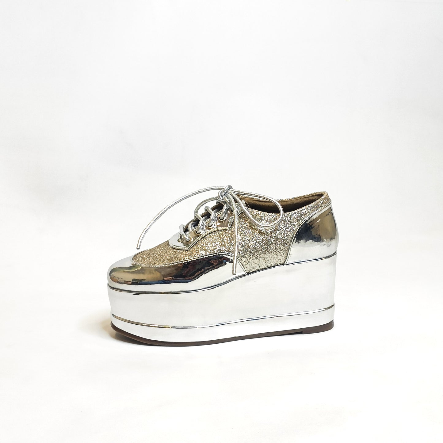 Metallic Platform Sneakers