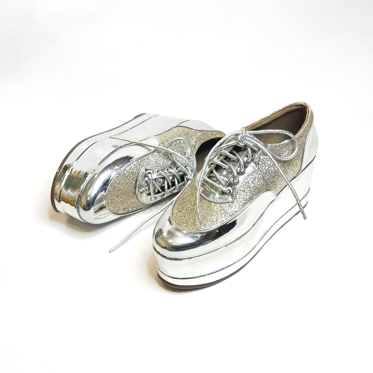 Metallic Platform Sneakers