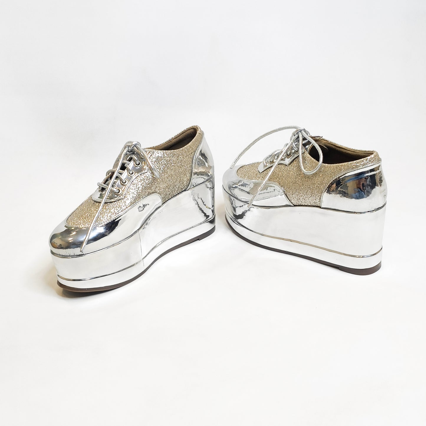 Metallic Platform Sneakers