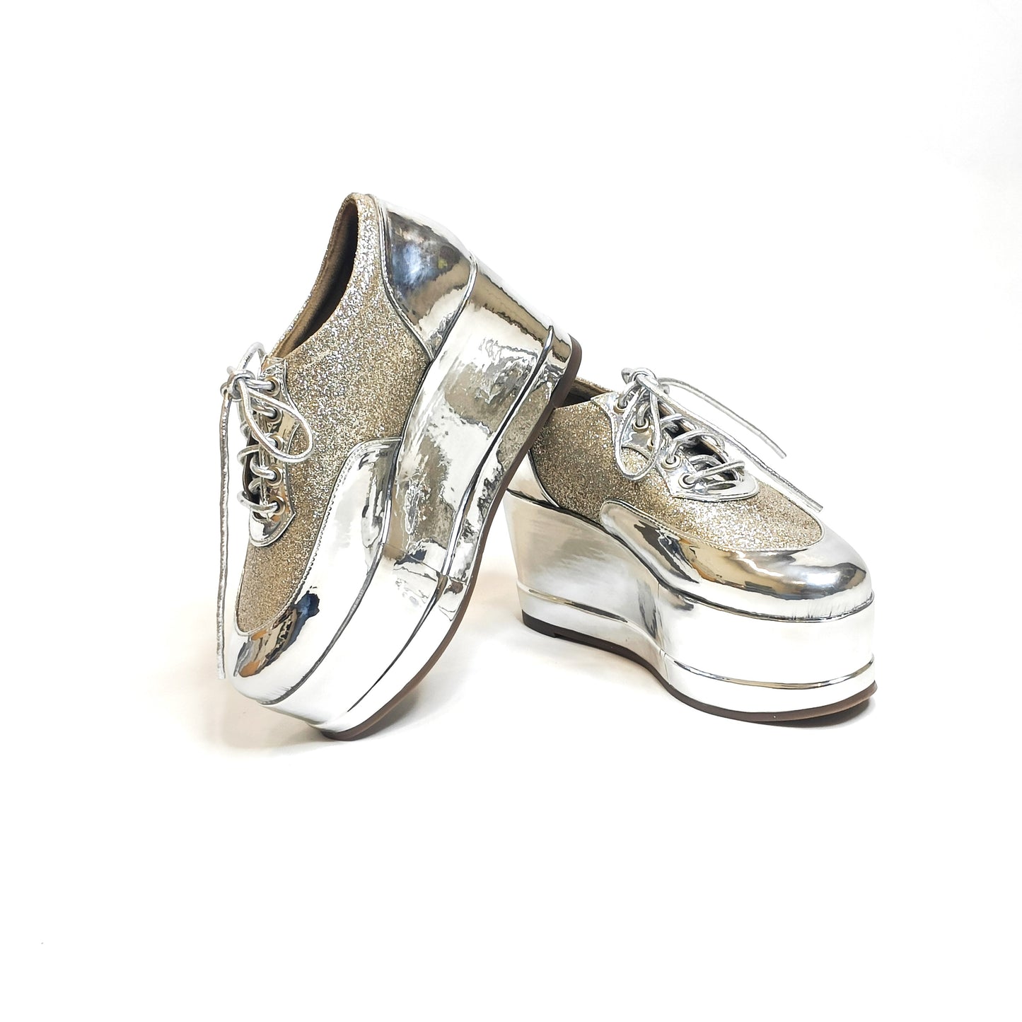 Metallic Platform Sneakers