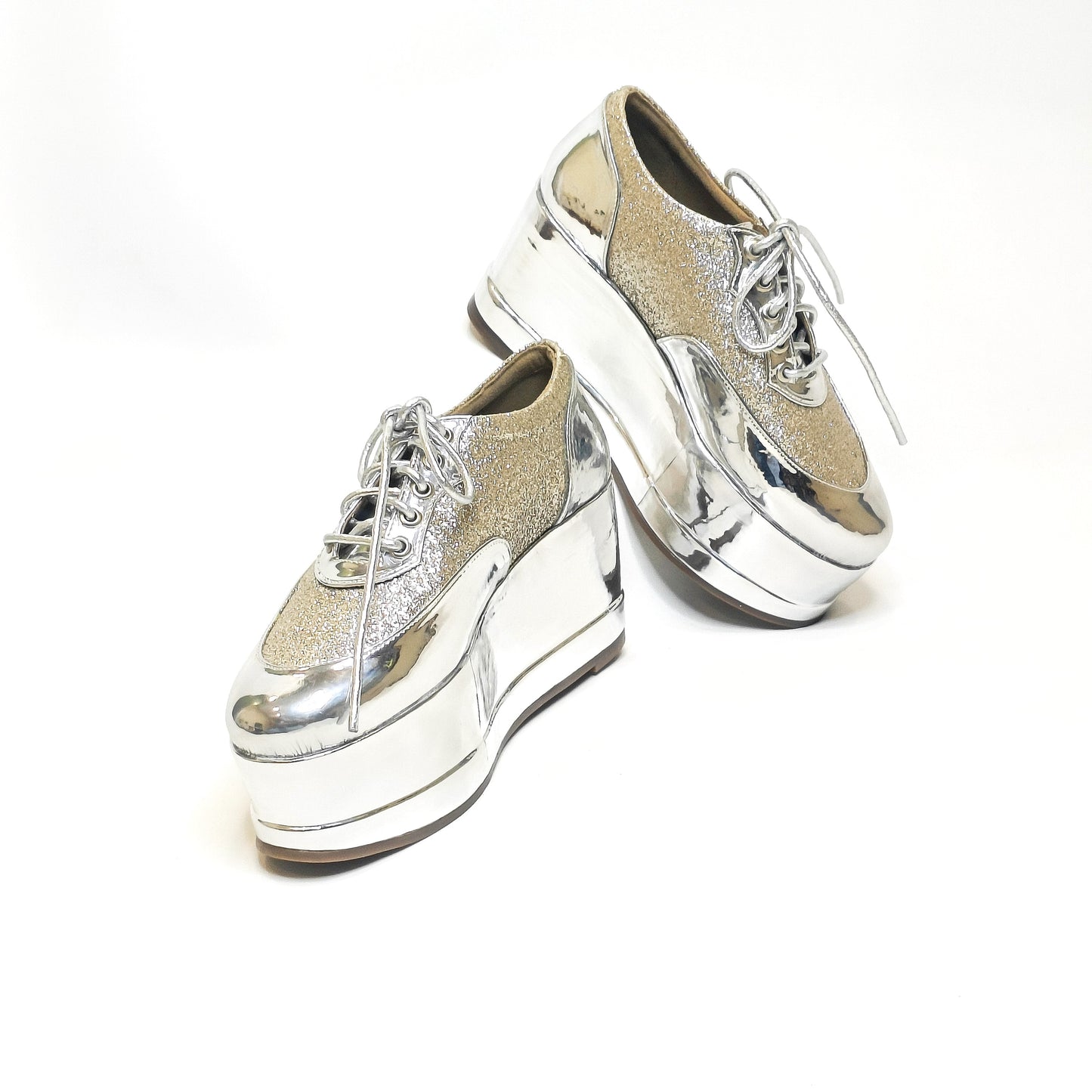 Metallic Platform Sneakers