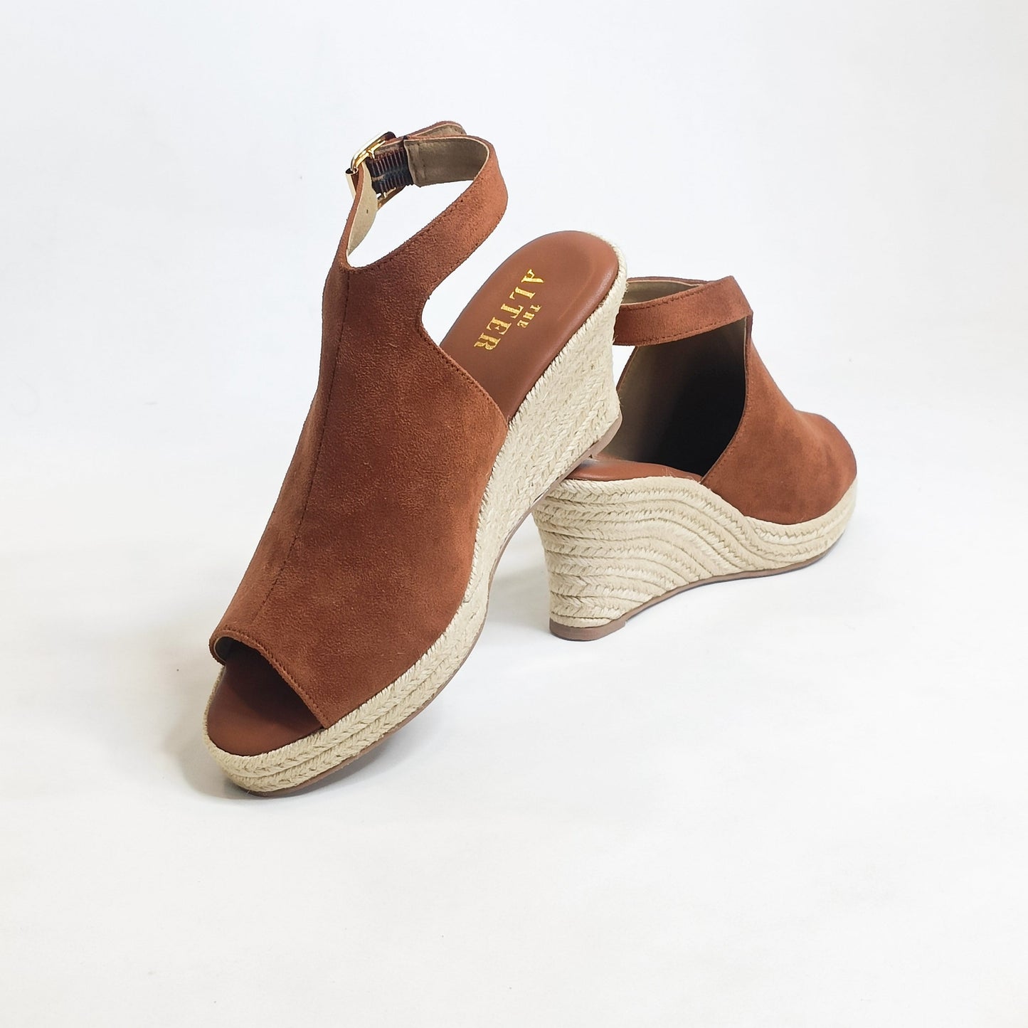 Peep Toes Jute Wedge