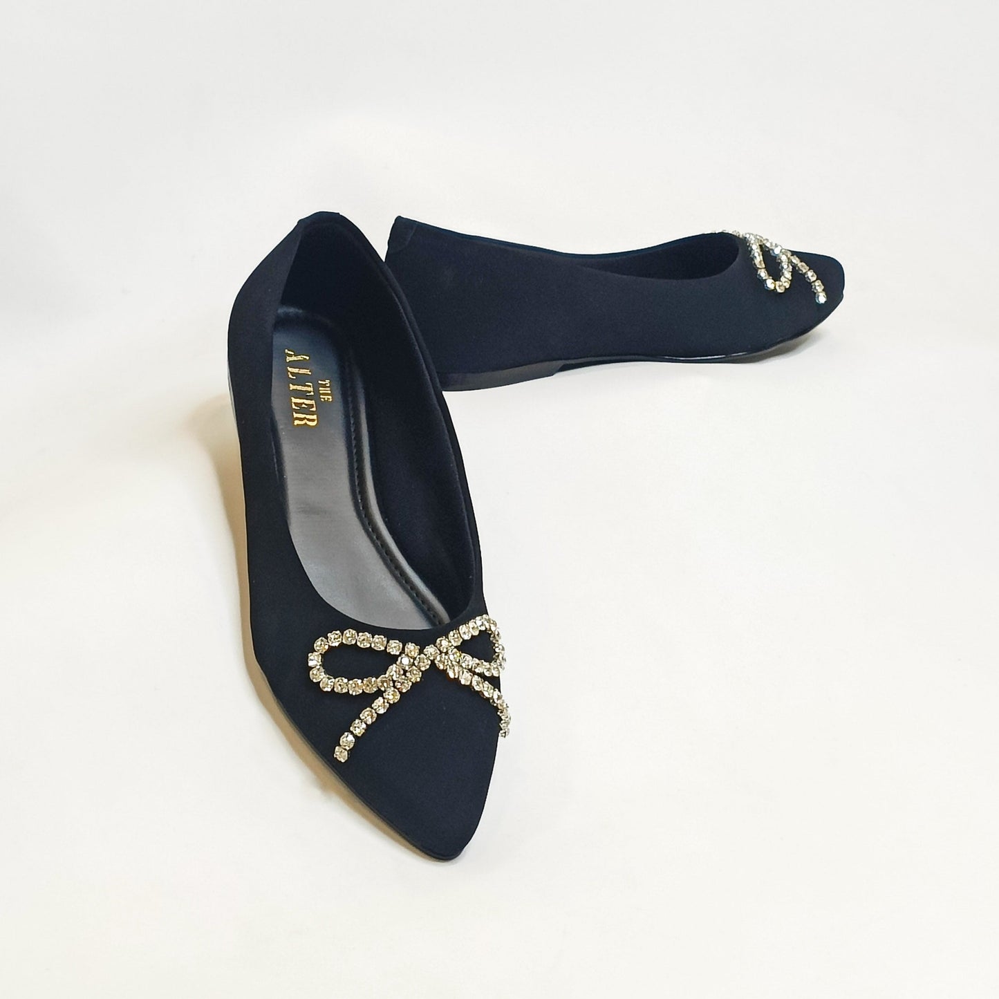 Embellished Bow Ballerinas