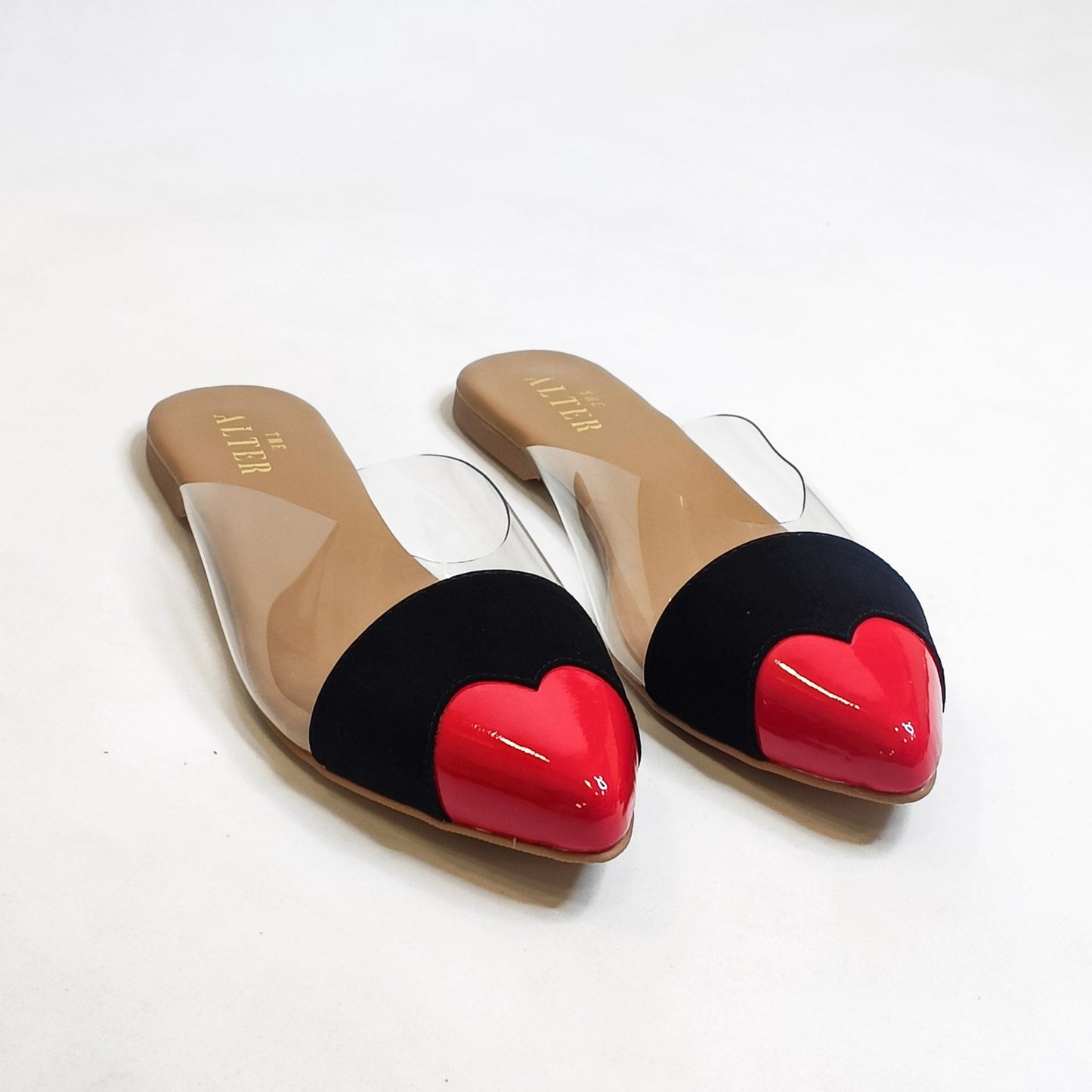 Color Block Heart Flats