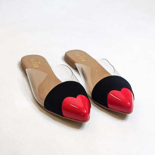 Color Block Heart Flats